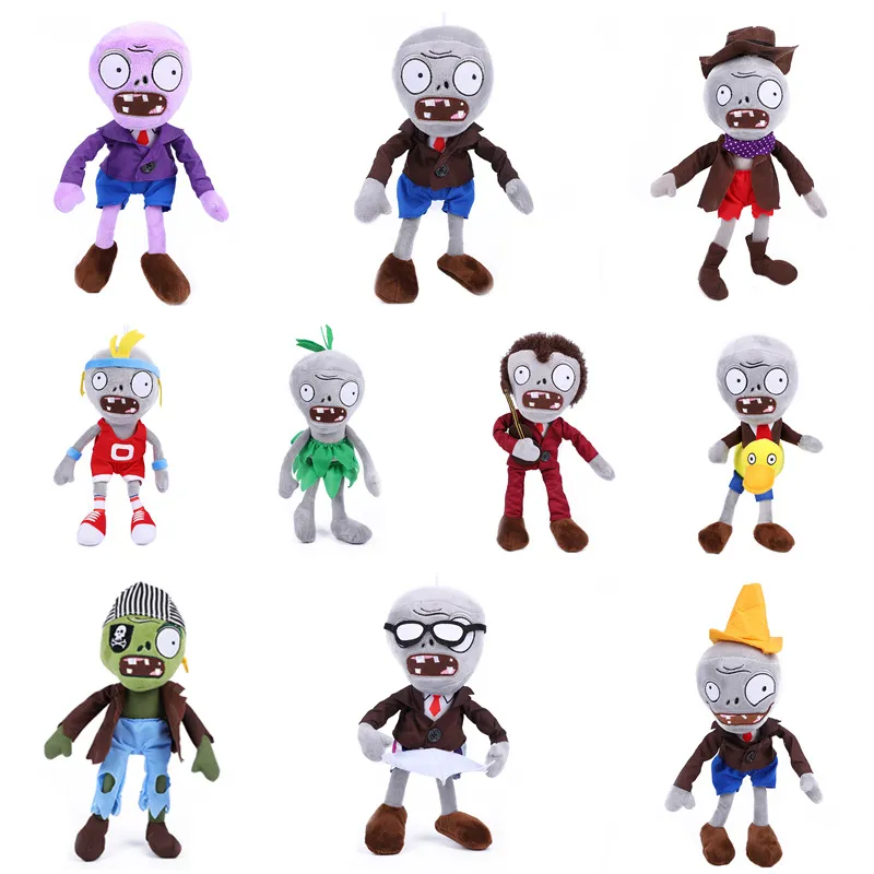 Wholesale 10 Classic Plants Fighting Zombie Plush Toys Game filled plush doll Children's Creative Cartoon Plants