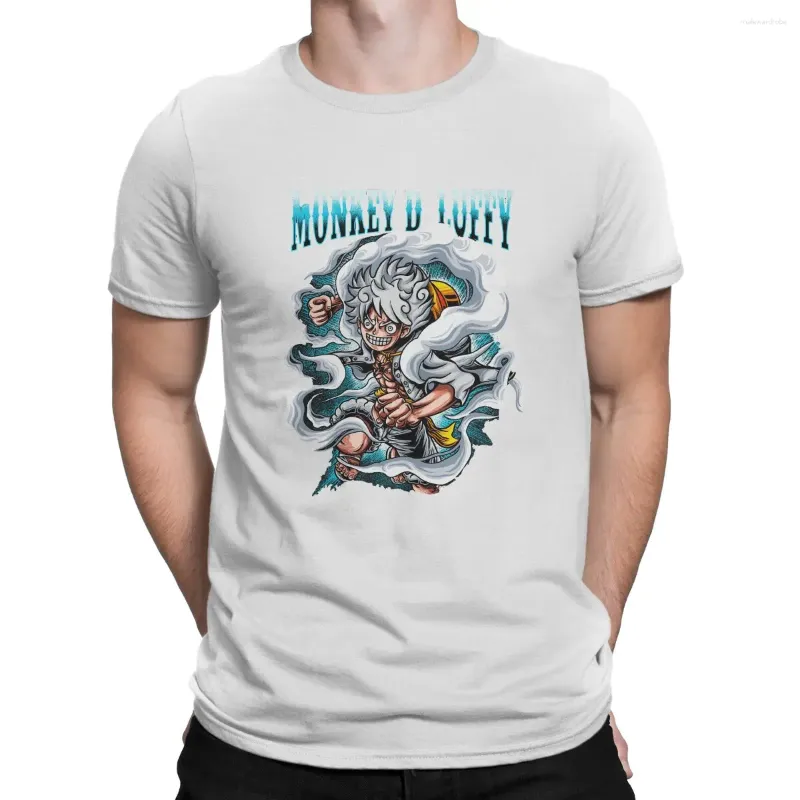 Erkekler Tişörtleri Güneş Tanrısı Gömlek Luffy Dişli 5 Nika Saf Pamuk Üstler Yatımlı Kısa Kollu Kısa Kollu O boyun tees Hediye Fikir T-Shirt