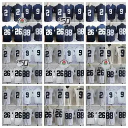 Penn State Football Jersey 88 Mike Gesicki 2 Marcus Allen 9 Trace McSorley 26 Saquon Barkley Football Stitched Jerseys Men College Shirts Navy White Rose patch