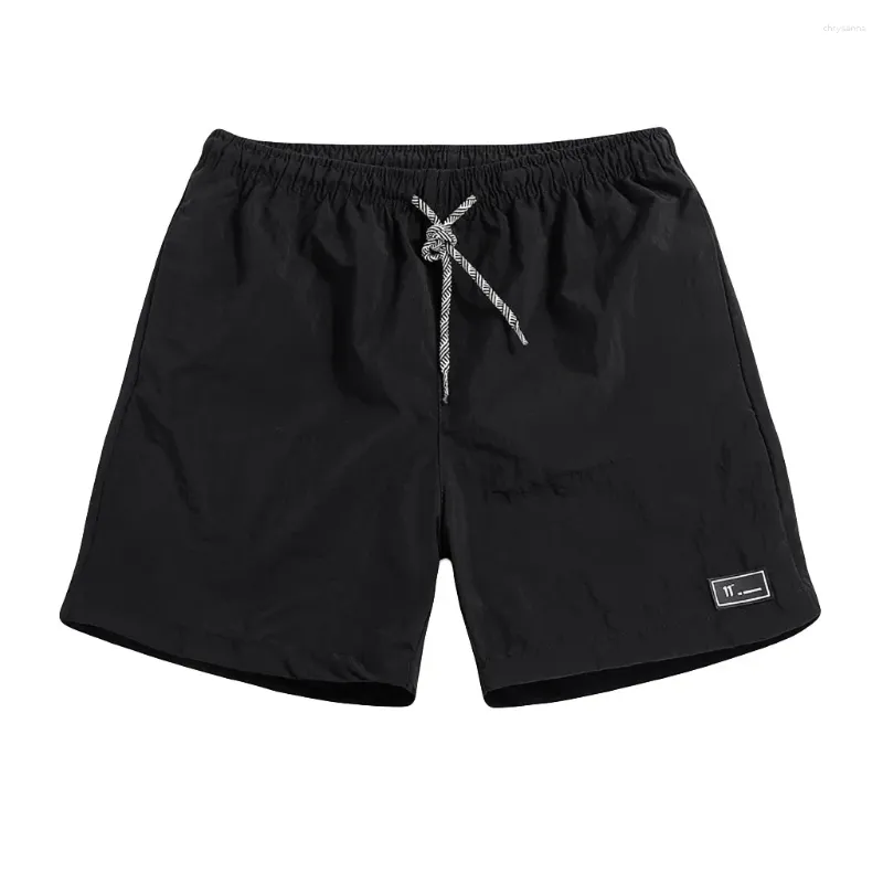 Shorts masculinos moda verão fino de secagem rápida calças de praia casual algodão esportes calças curtas roupas homme