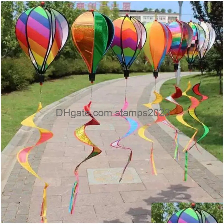 Autres fournitures de fête d'événement Air Balloon Windsock décoratif à l'extérieur de la cour Garden Party Event DIY Color Wind Spinners Décoration Drop D Dhhdn