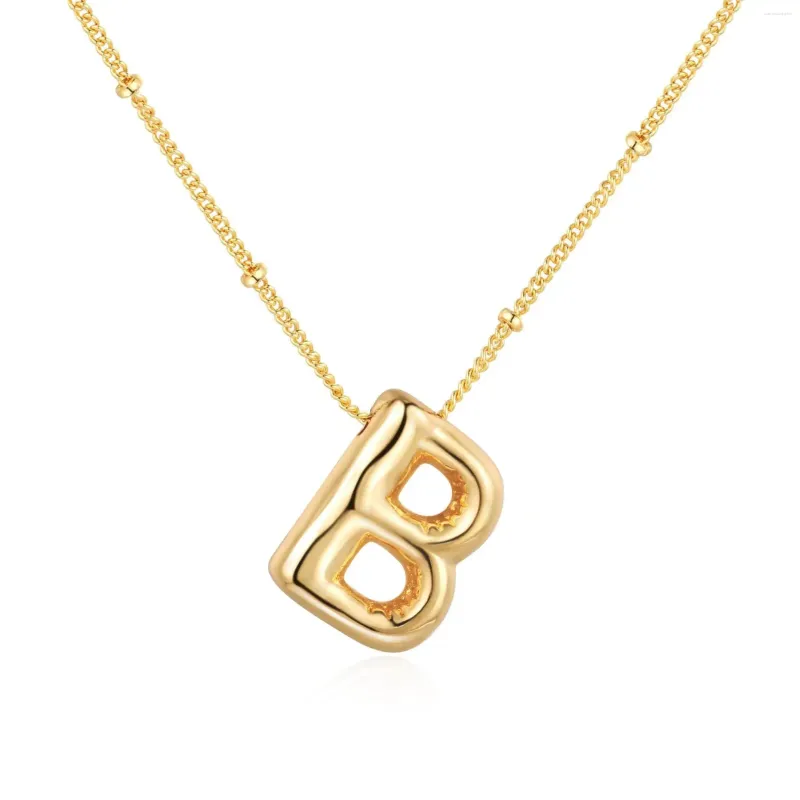 Buy QyalieBubble Letter Necklace Balloon Initial Necklaces for Women Girls  Dainty Alphabet Pendant 14K Gold Plated Puffy Name Personalized Jewelry  Gift Online at desertcartINDIA