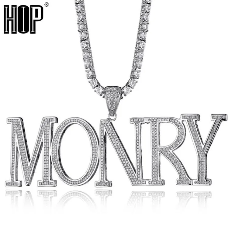 Hip Hop Aangepaste Naam Bubble Zirconia Bling Combinatie Woorden Iced Out Ketting Hangers Kettingen Voor Mannen Sieraden 2010149855308