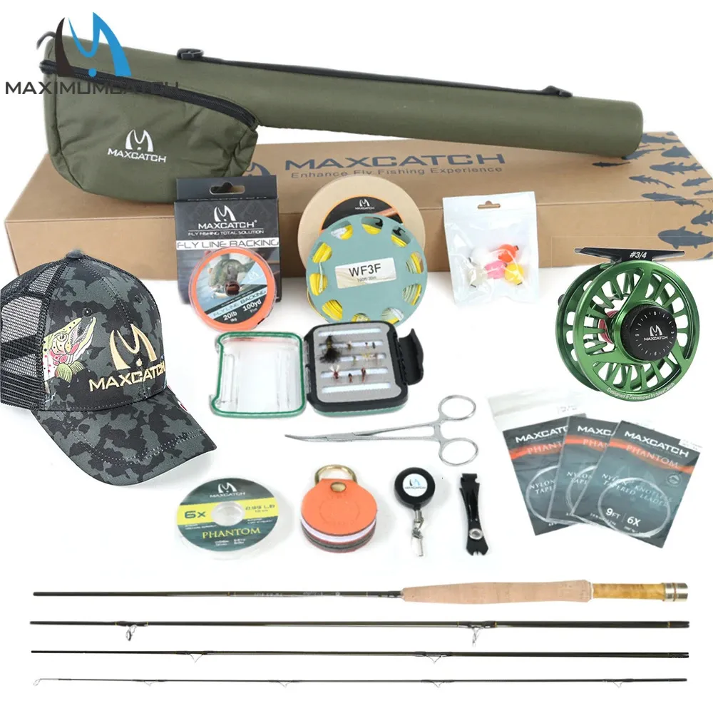 釣りのアクセサリーMaximumCatch Maxcatch v Feather Fly Rod and Reel Complete Kit Light Weight Small Stream Creek 231211