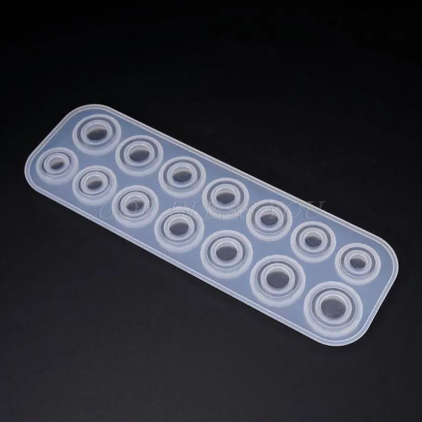 Baking Moulds Flat Rings Mould Collection Handmade Jewelry Tools DIY Making Ring Silicone Molds For Resin Crystal Epoxy250m