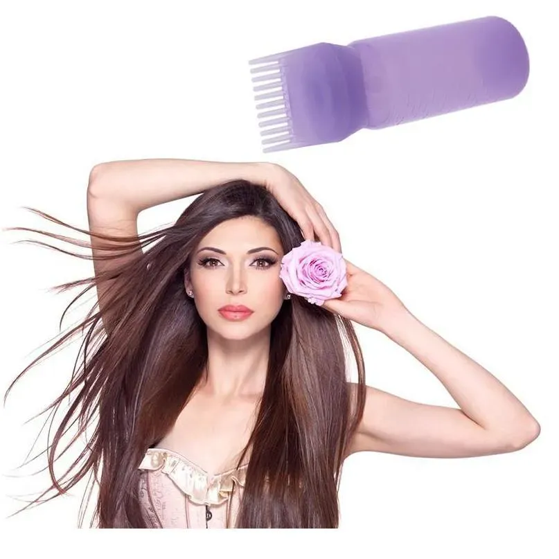 120ml Professional Hot Hair Dye Bottle Applicator Brush Dispensing Salon Hair Coloring Dyeing Dry Cleanin sqcdCR