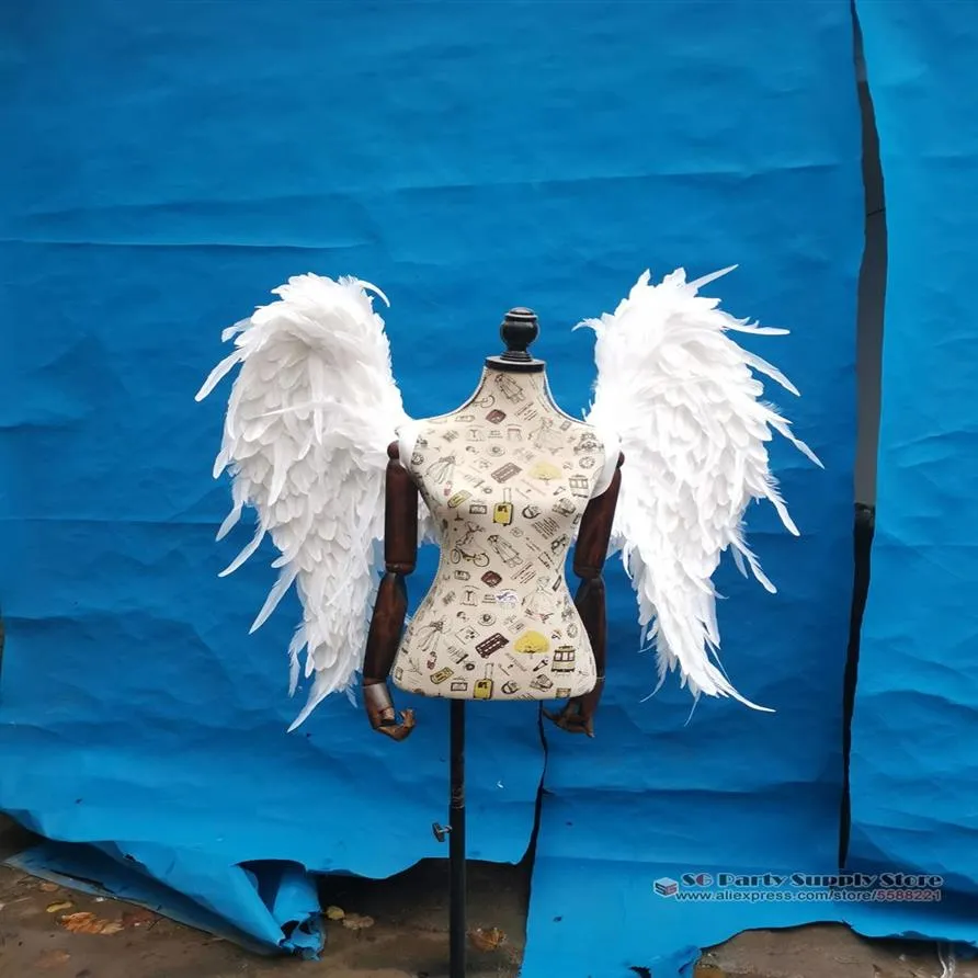 الذكرى السنوية Pographary Props Props Lady Props Props Bindable White Feather Angel Wing Wing Women Roof Exploy299o