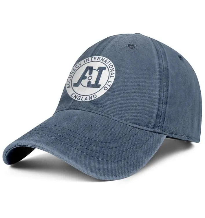 Accuracy International Logo Casquette de baseball en denim unisexe équipée, concevez votre propre logo de chapeaux tendance mignon Union Jack Art9904186