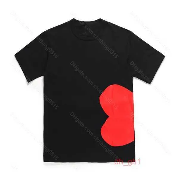 Comme De Garcon T-shirt pour hommes Love Men's Designer Nouveau t-shirt Motif ample T-shirt Lettre derrière le coeur Hip Hop Fun Chemise imprimée 5 A9L8