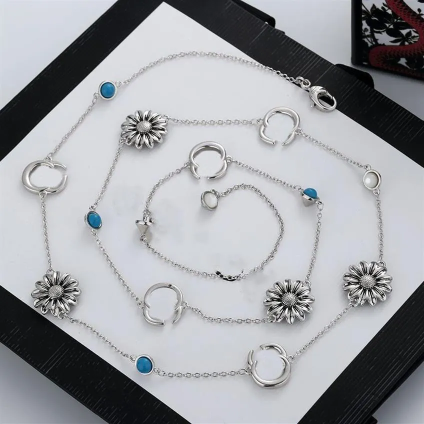 Collier Long à breloques pour femmes, chaîne plaquée argent, lettre en émail, nouveau produit, fourniture de bijoux 294D