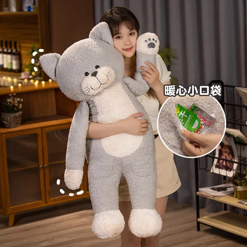 Plüschpuppen-Stile, ausgestopfte Katzenspielzeuge, japanische Katze, Peluche, weiches Tierkissen, Jungen- und Mädchen-Geburtstagsgeschenke, Beschwichtigungsschlafkissen 231211