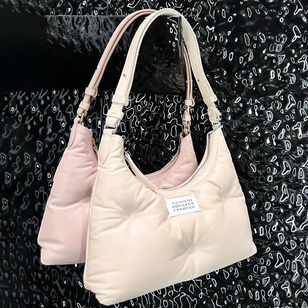 Pochette Femmes Margiela Hobo Cuir Fourre-tout Sac à bandoulière Épaule Miroir Qualité Designer Soirée Sac à main pour hommes et sac à main classique Embrayage Croissant Sacs