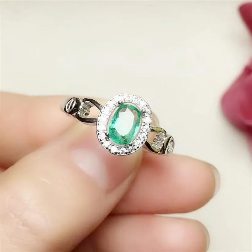 Klusterringar per smycken naturlig riktig safir eller rubin smaragd ring 0 6ct ädelsten 925 sterling silver fin t204151255k