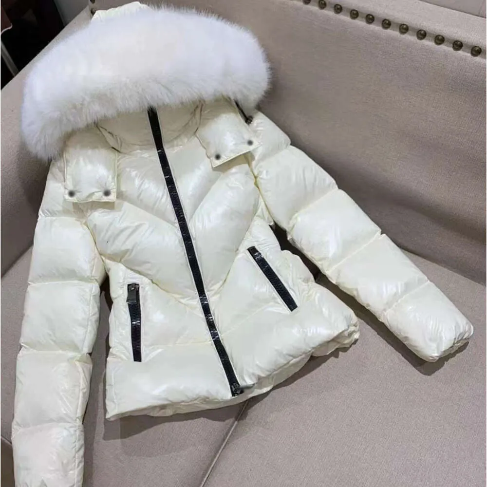 Mengkou Dun 2023 Nuovo Mengjia Piuma D'oca Bianca Grande Collo di Pelliccia Addensato Per Il Tempo Libero delle Donne Slim Fit Acquisto Europeo Imbottiture Cappotto