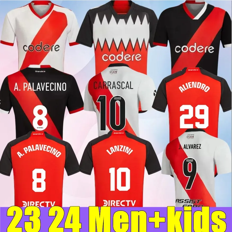 2023 2024 River Plate Soccer Jerseys Barco de la Cruz Quintero Alvarezpratto Fernandez Camisetas Solari Men Kids JavaScript 23 24 Koszule piłkarskie palacios