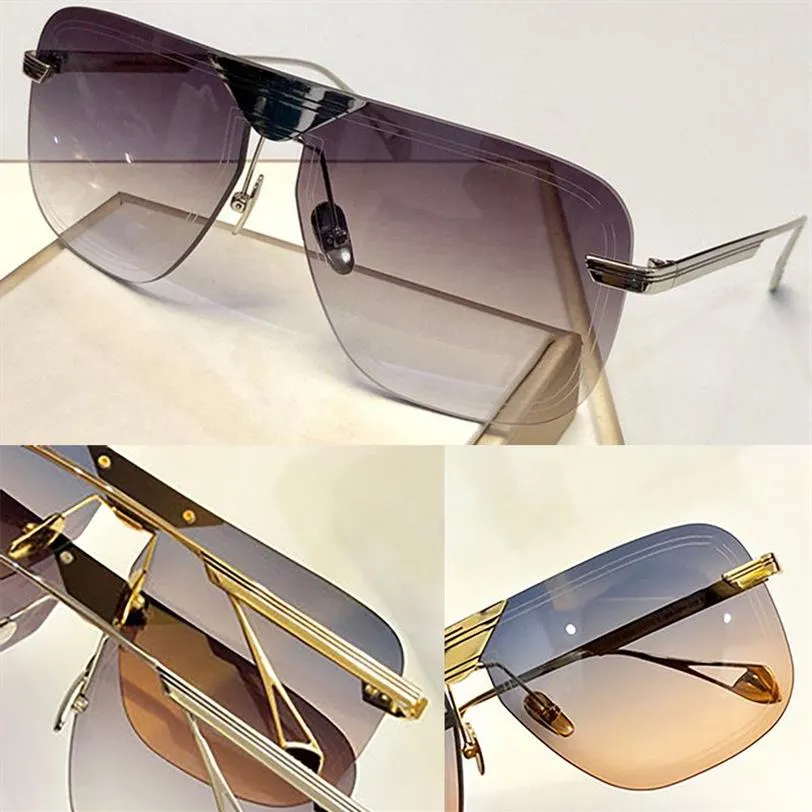 THE AERONAUT Mode-Sonnenbrille mit UV-Schutz für Herren und Damen, Vintage, rahmenlos, beliebt, Top-Qualität, mit Etui, klassisch sung280h