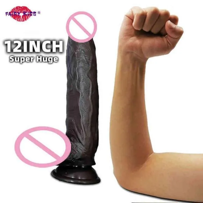 NXY DILDOS 12 -calowe super ogromne grube realistyczne dildo z ssącą kubek dildos analny dla kobiet masturbacja dla dorosłych phallus zabawka seksu 9983437