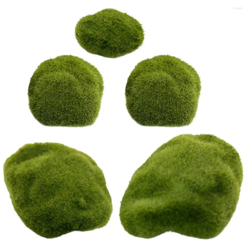 Decorative Flowers Artificial Stone Ornament Garden Layout Prop Micro Landscape Decor DIY Moss Imitated Mossy False Stones Faux