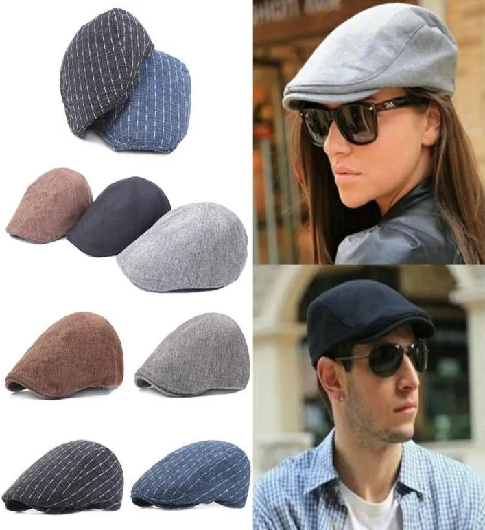 Newsboy Gatsby Cap Mens Ivy Hat Golf Driving Flat Cabbie Beret Driver Hat Warm7541606