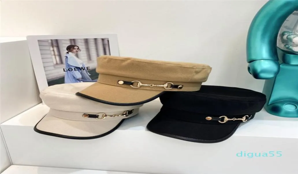 дизайнерские хлопковые береты, модная женская военная шляпа, весенне-осенние матросские шапки, черные женские береты, кепка с плоским верхом, кепка капитана для путешествий, Ca9669989
