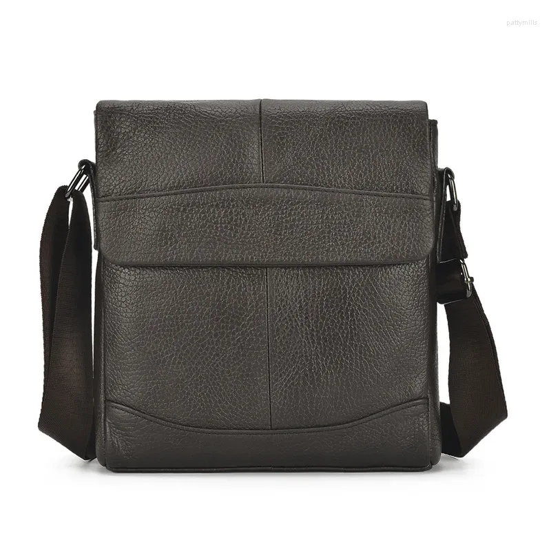 Aktentaschen Männlich Echtes Leder Abdeckung Tasche Männer Business Umhängetasche Retro Rindsleder Handtasche Messenger Kausalen Schulter