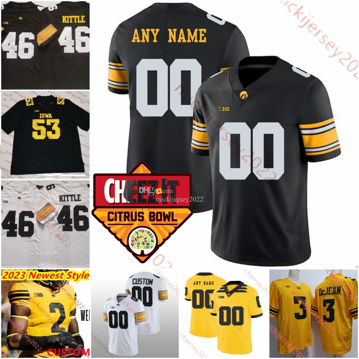 2024 Citrus Bowl Joe Evans Iowa Hawkeyes Football Jersey Kaleb Johnson Nico Ragaini Alex Padilla Joe Labas Xavier Nwankpa Carson May Stitched Custom Iowa Jerseys