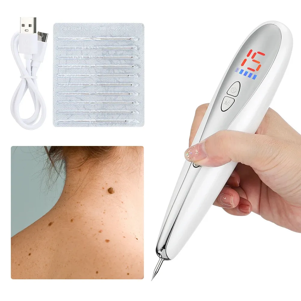 Reinigungswerkzeuge Zubehör Elektronisches Gerät zur Entfernung von Muttermalen, Warzenverbrennung, Skin Tag Beauty Eye Pen und Spot Anti Aging Instrument 231211