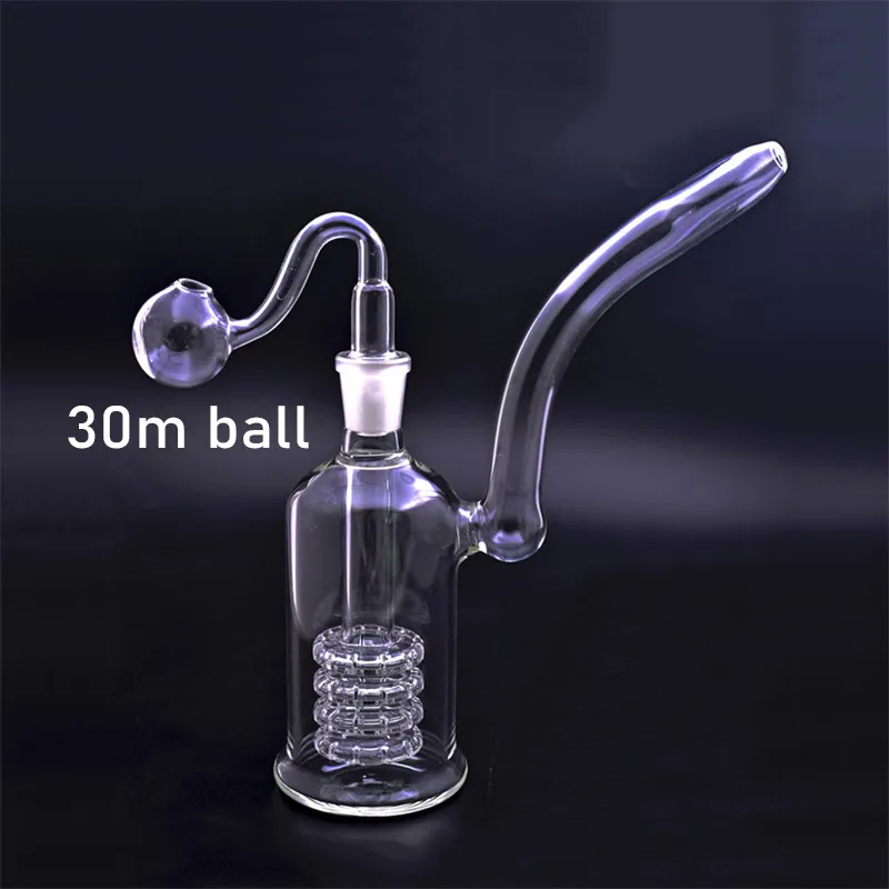 1 Pcs Stereo Matrix Perc Glass Bongs Hookahs Dab Oil Rigs Smoking Fritted Disc Recycler Cigarette Glass Bong Water Pipes with Male Glass Oil Burner Pipes