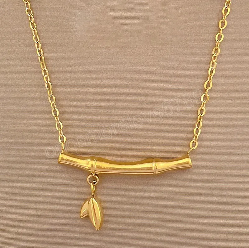 Collier classique en bambou riche et Noble, Style extrêmement Simple, à la mode, personnalisé, chaîne de clavicule, cadeau de fête