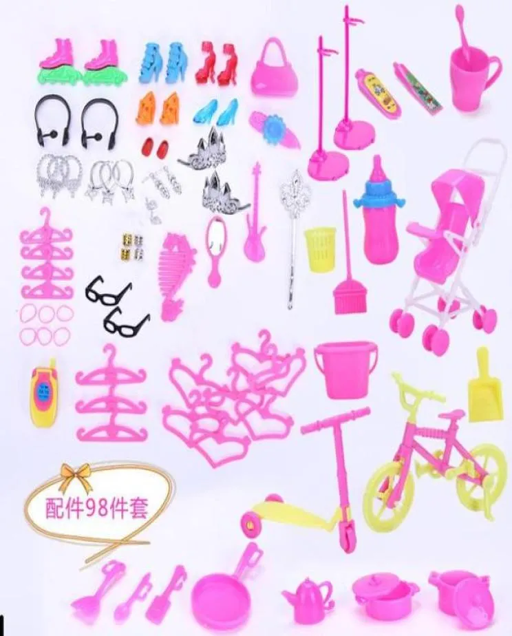11 pouces poupée 81 accessoires fille jouet landau vélo jouer maison accessoire couronne ustensiles de cuisine noël enfant anniversaire 9630964