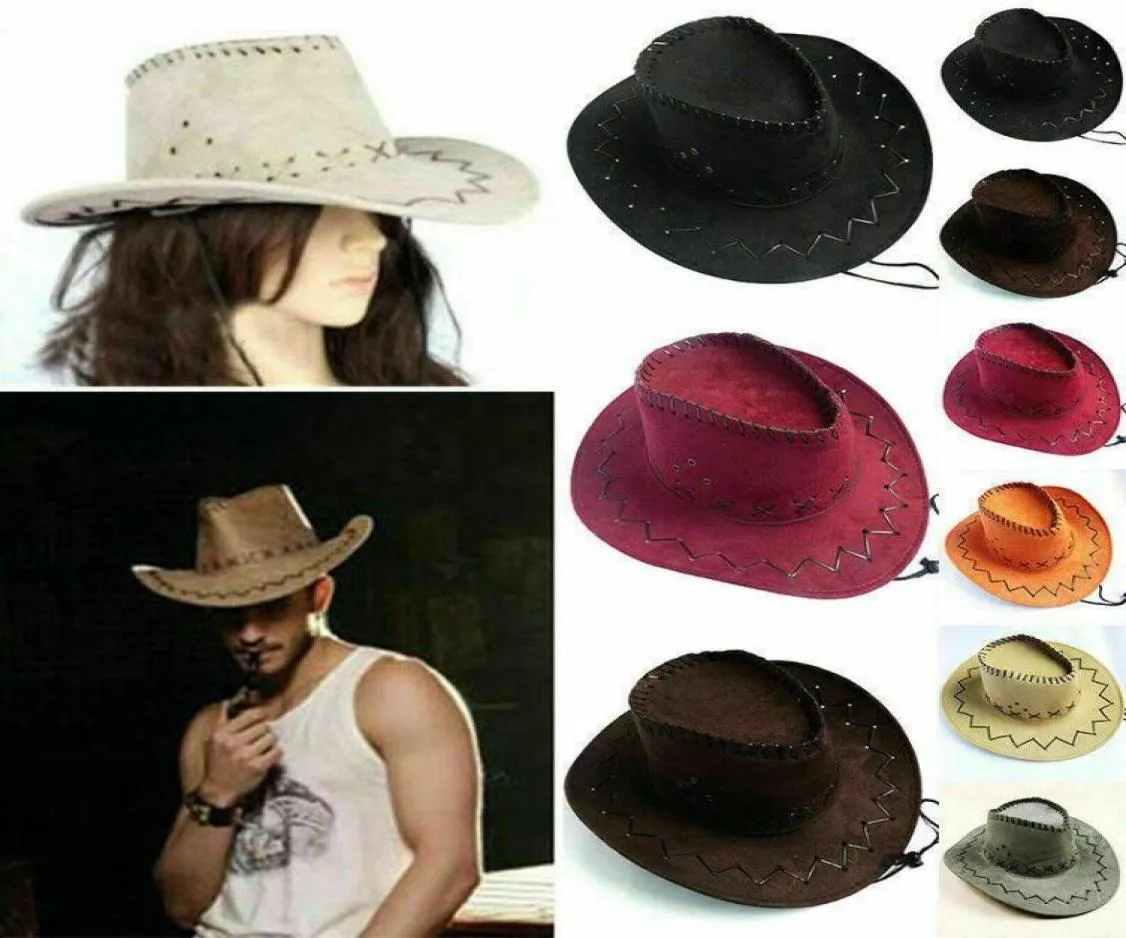 Cloches moda kadın erkekler kovboy şapkası vahşi batı fantezi beyefendi bayan baş giyim sombrero hombre caz kapakları şapkalar6642429