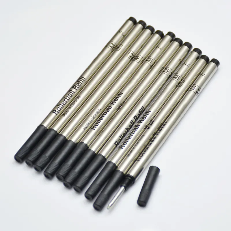 10 Ricariche Per Penna A Sfera In Metallo – Punta 0,5 Mm – Inchiostro Nero A Asciugatura Rapida – Lunghe 7 Cm