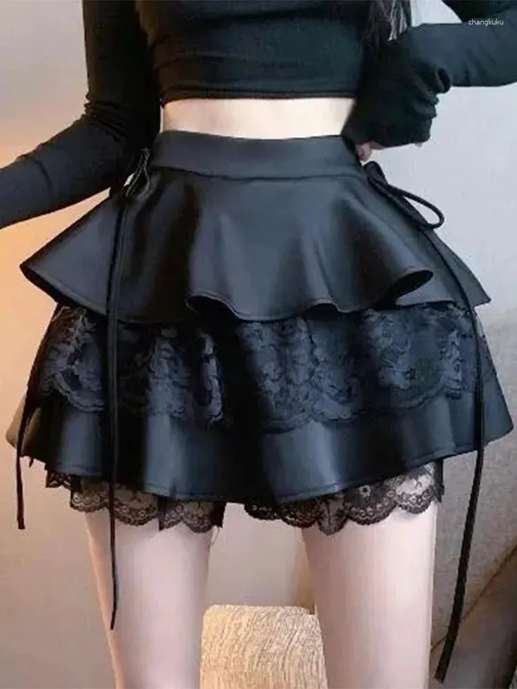 DHgate.com:Womens Summer High Waist Bandage Fairycore Lace