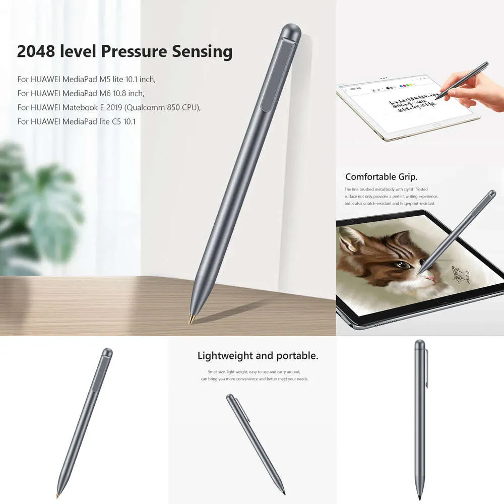 Nouveau stylet de tablette intelligente 2048 SENSE DE PRESSION SENSE ACTIVE SYLLU CAPACIENTAL HAUTE SENSIRITÉ LÉGER POUR HUAWEI M-PEN LITE AF63