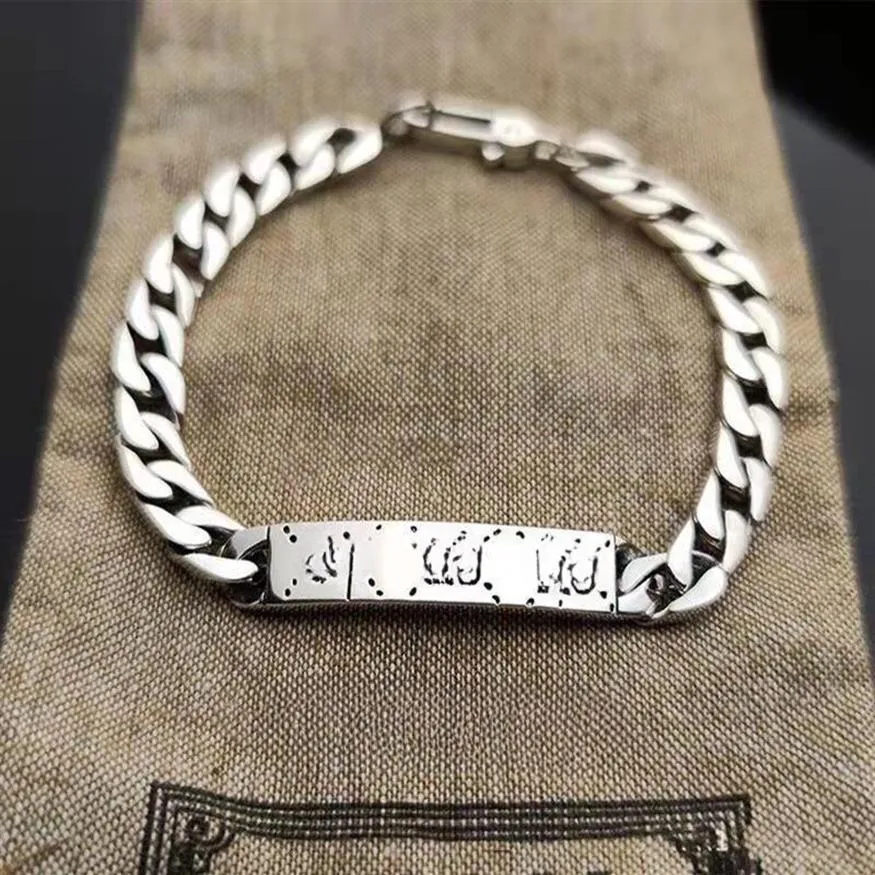 Top bracelet de créateur de luxe cadeau de charme unisexe hip hop femmes bracelets pour hommes 16cm 18cm 20cm chaîne cubaine à la mode manchette en acier inoxydable197k