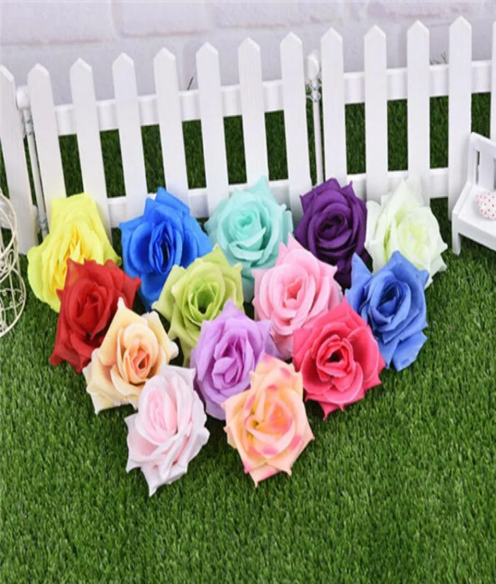 100st Artificial Rose Flower Heads 14 färger Silk Peony Head Plastics Camellia For Wedding Party Home Decorative Flowers8275316