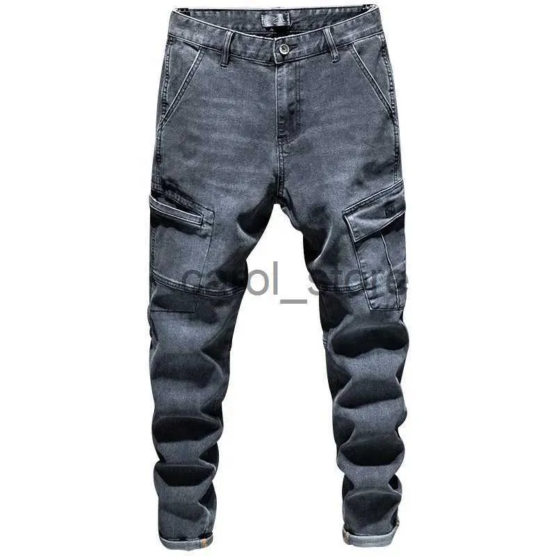 Pantaloni da uomo larghi Jeans di grandi dimensioni Pantaloni larghi in denim da uomo Hiphop Tempo libero Abbigliamento uomo Fatify Pantaloni cargo Plus Size 42 Pantaloni maschili J231208