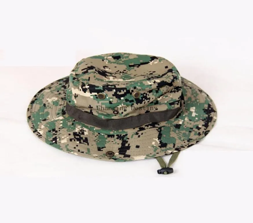 Cloches sun hatt panama hink klaff andas boonie multicam nepalesiska kamouflaghattar utomhus fiske brett brim4024172