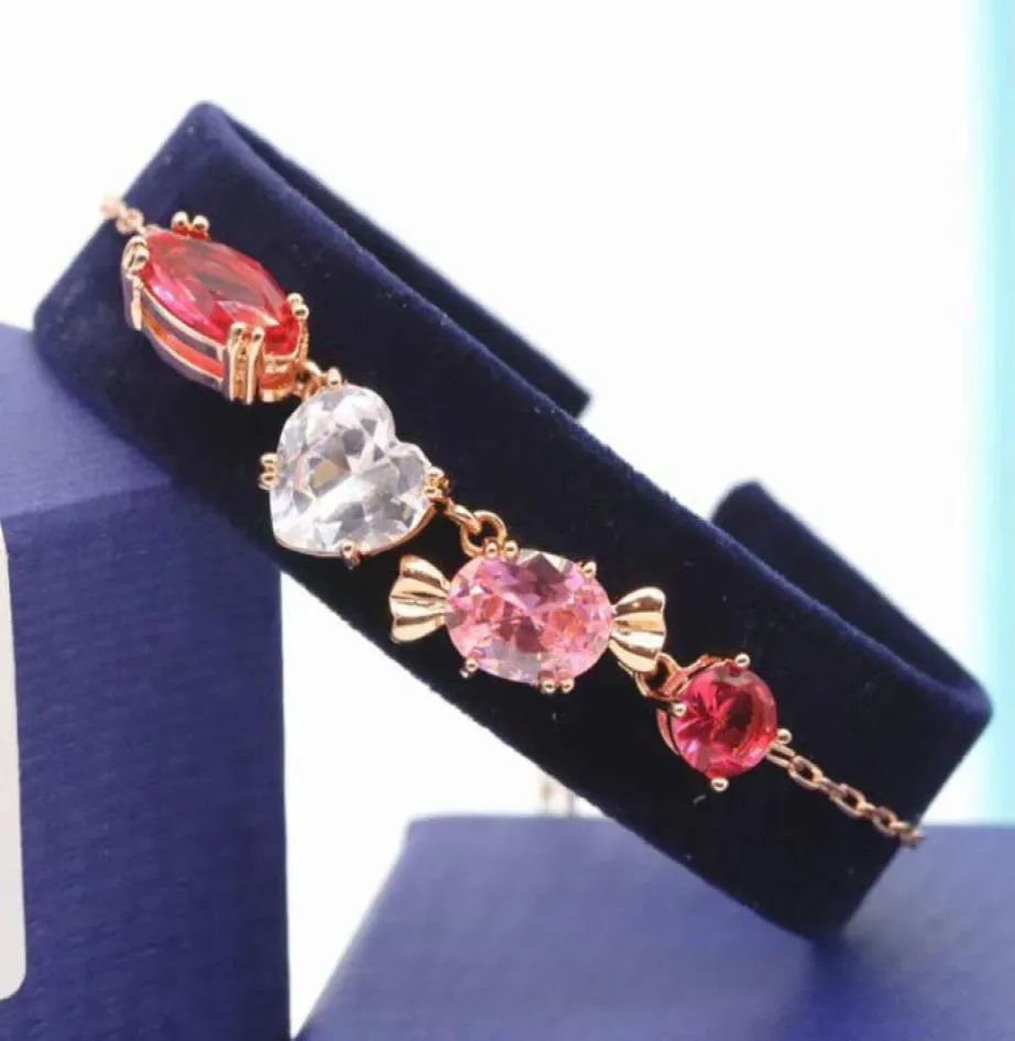Bracelets de créateurs Chaîne Classique Ruby Diamond 18k Or Rose Dames Et Filles Valentine039s Jour Mère039s Jour Fiançailles Jew3301454