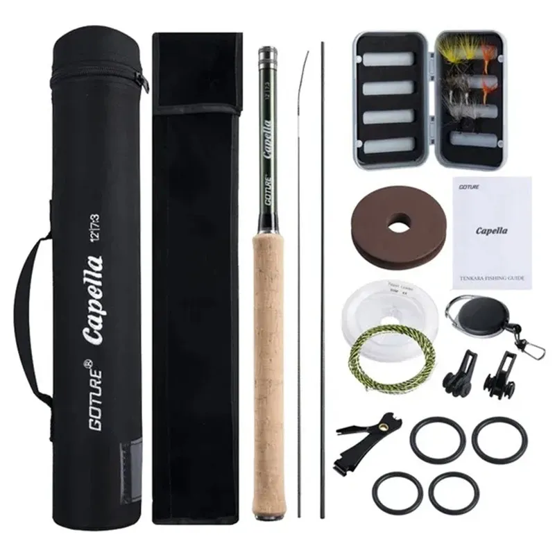 Goture Telescopic Fly Rod Kit 12FT 3M, Portable & Carry Tube Bag