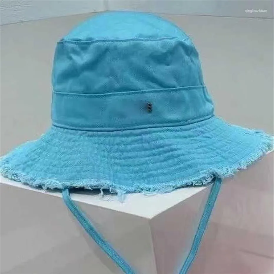 Breite Krempe Hüte Luxus Designer Frauen Casquette Metall Logo Le Bob Artichaut Frau Marke Bucket2175