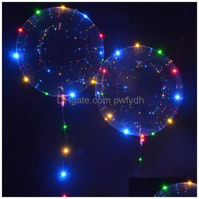 Party Decoration Led Balloons Night Light Up Toys Clear Balloon