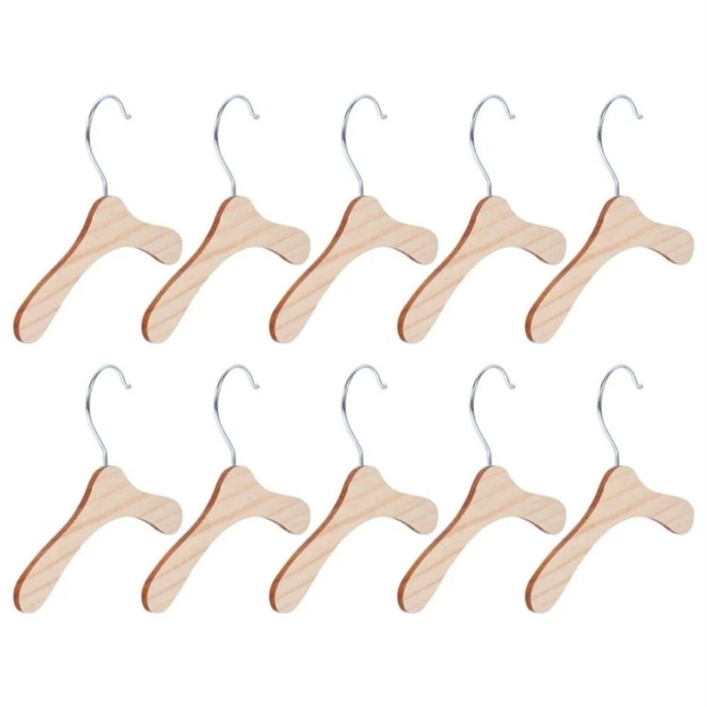 10st Dog Clothes Rack Hanger Home Pet Costume Silver Wood Color 220113237x