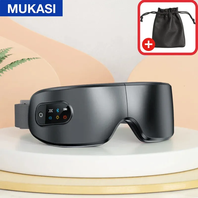 Eye Massager Heating Eye Massager with Vibration and Bluetooth Music Smart Massage Eye Mask for Eye Strain Migraines Relief Improve Sleep 231211