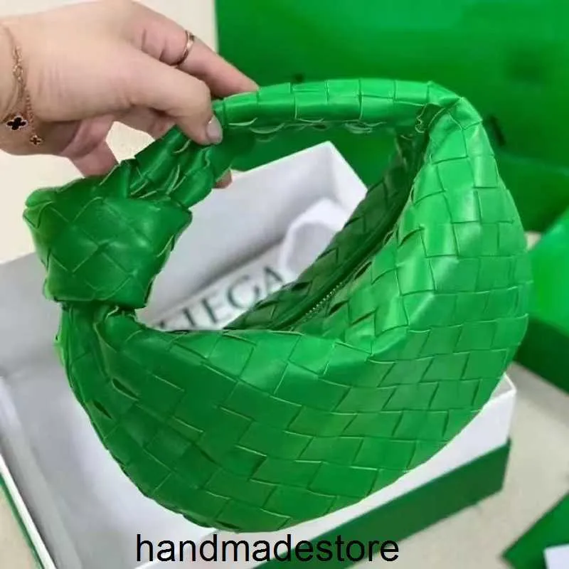 Venetaabottegaa Borsa a mano Borsa intrecciata Jodie Donna 2023 Borsa per croissant con nuvola rossa alla moda Borsa per croissant annodata Borsa da donna Borsa per gnocchi semplice e versatile