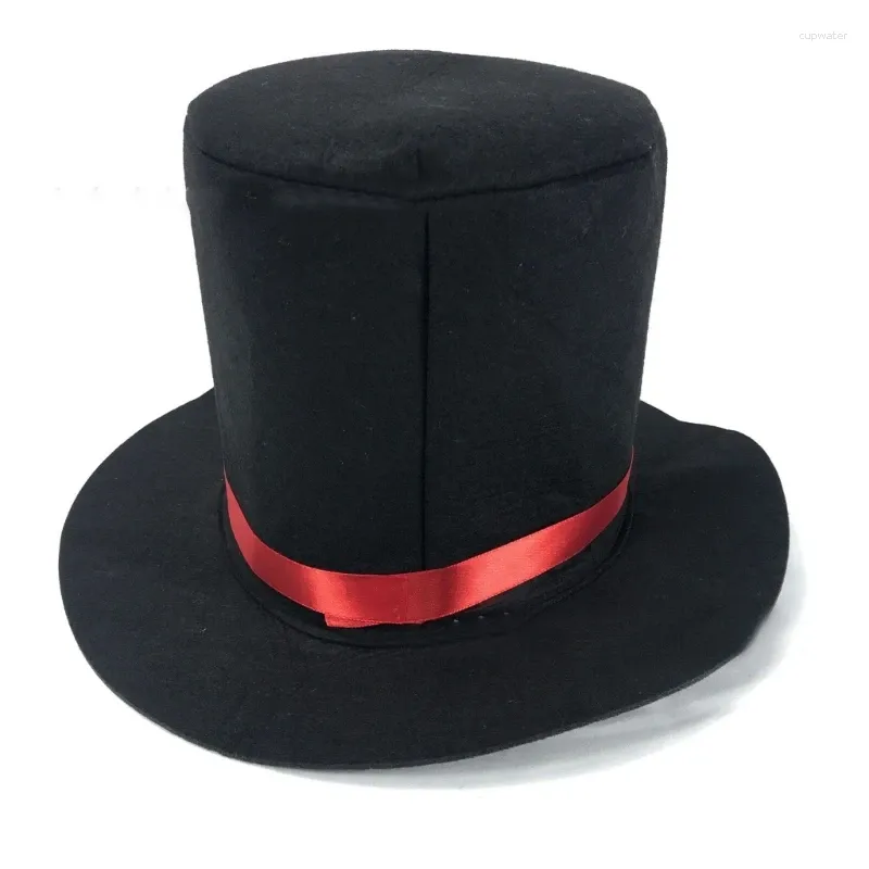 Berets czarny top hat magik melonik jazzowy sceniczny