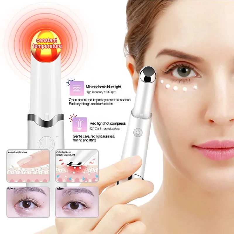 Eye Massager Home Rechargeble Electric Lifting Magnetic Heat Care ökar hudens elasticitet Sensor Touch Uppvärmd terapi Eye Massager Wand 231211