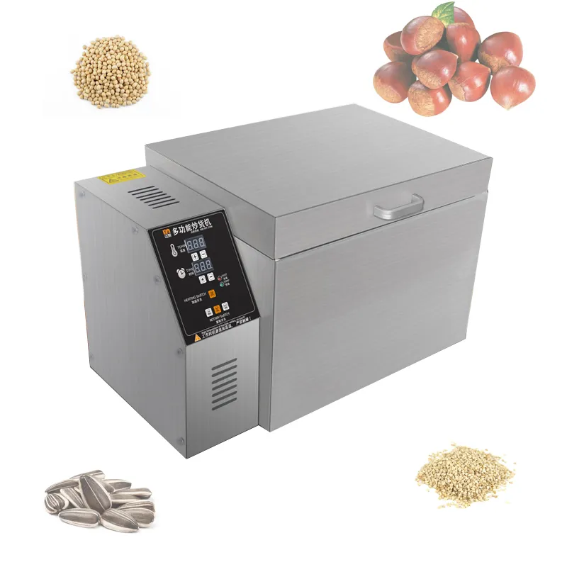 220V 1800W Machine à pâtisserie en noix de châtaignier Casque à noix d'arachide grains Roaster Amande Cocoa Bean Machine à rôtissage