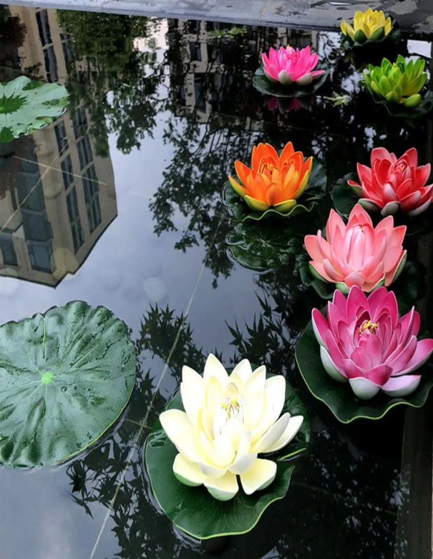 5 szt. 10 cm pływający lotos sztuczny kwiat Wedding Wedding Dom Garden Dekoracje