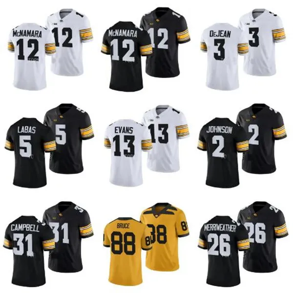 Iowa Hawkeyes Jersey Mężczyzn Kobiet młodzież college Cade McNamara Djean Spencer Petras Jack Campbell Sam Laporta Riley Moss Seth Benson